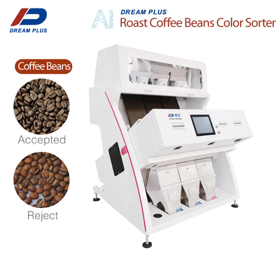 Bean Color Sorter Machine 3 transportiert CCD 192 kanalisiert einfache Operation auf einer Rutschbahn