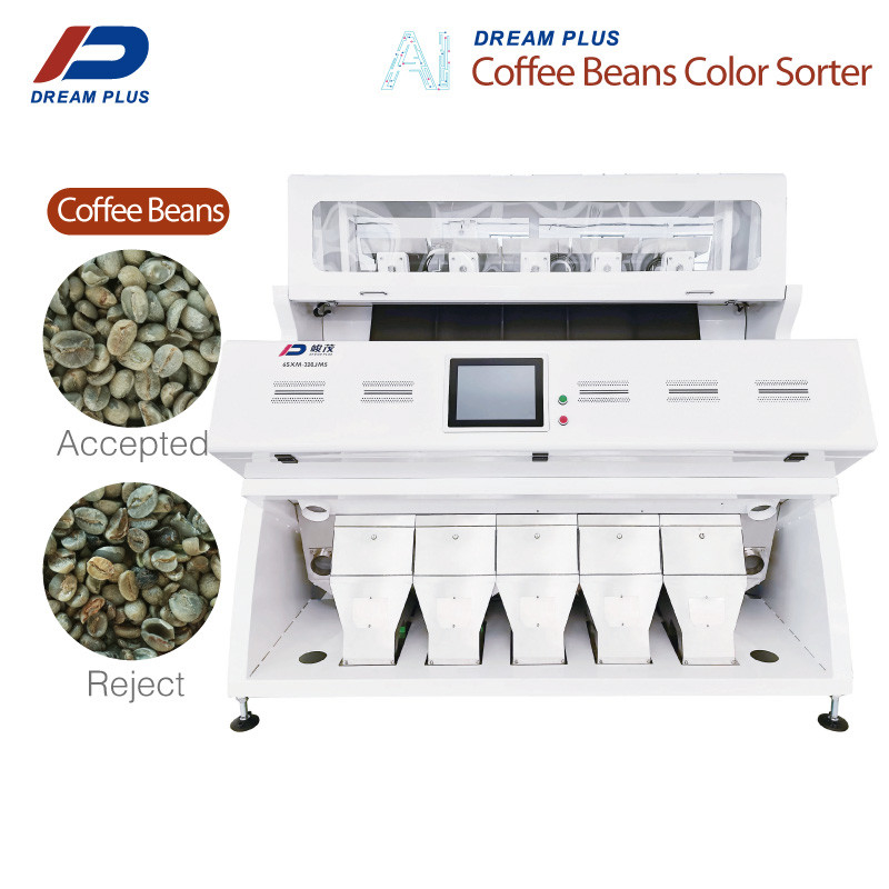 Industrielle Kaffeebohnen-Farbmaschine mit 5 Rutschen und einfacher Installation der RGB-Kamera