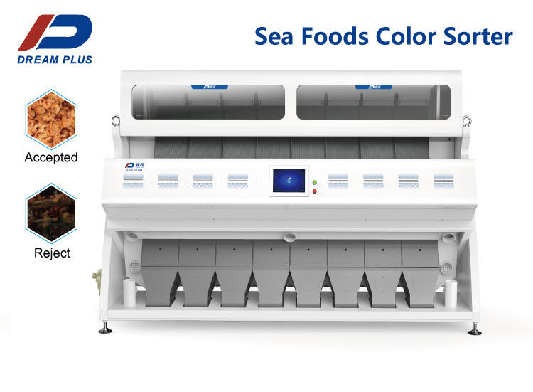 Farbsortierende Maschine der Garnelen-4.6kw für Meeresfrüchte-Prozessor